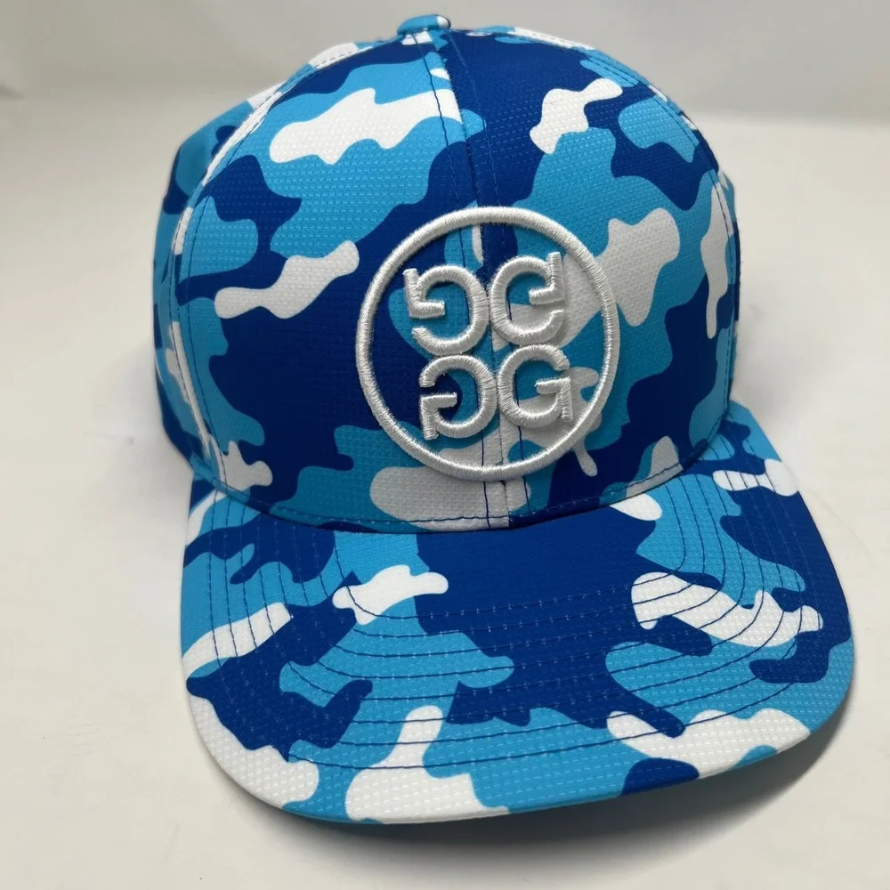 New G/FORE SnapBack Golf Hat Blue Camouflage Ripstop OSFA Cool Mint Limited